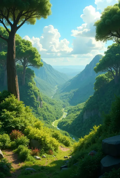 forest 3d Pixar 3d  long shot 