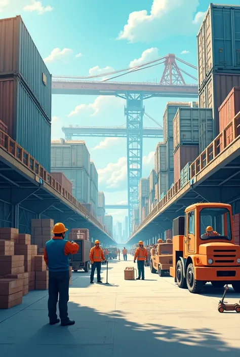 Create an image about the production sector in logistics 