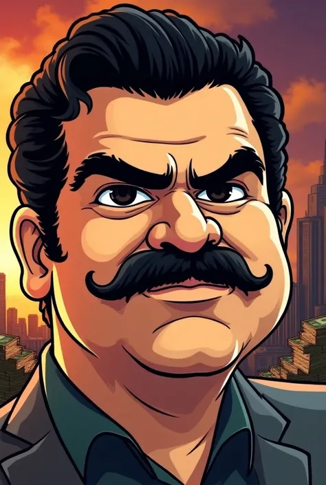 Fait moi Pablo escobar en cartoon 