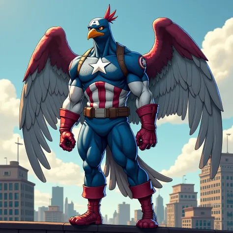 Captain America and pigeon Mix




