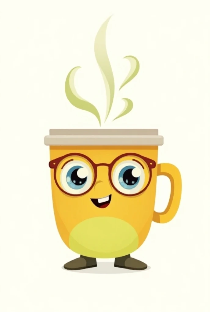 Create a flat vector, illustrative-style mascot logo design for The 10th fail CBSE Chai Wala, featuring a cheerful cartoon chai cup character wearing glasses with a motivational quote bubbled from the cup. Use playful and bold colors like vibrant orange an...