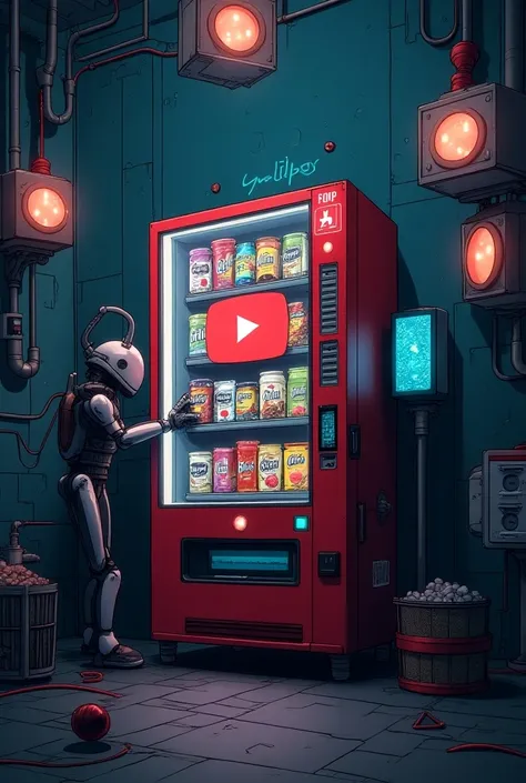 Create a banner for how to turn YouTube into a vending machine

