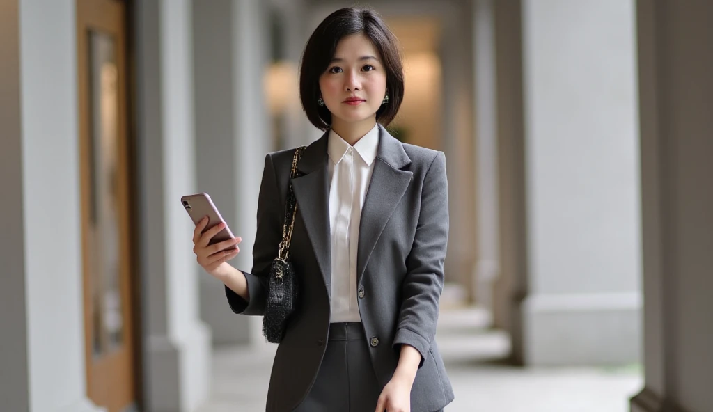 Xi Shi, one of the Four Great Beauties of ancient China, reimagined as a modern woman, would likely embrace contemporary fashion while retaining her timeless elegance. Picture her in a sleek, tailored blazer paired with high-waisted trousers, reflecting a ...