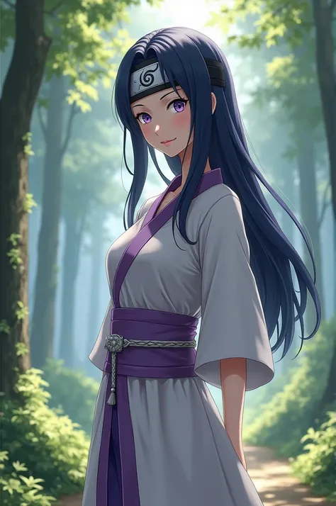 Generate a realistic image of Hinata Hyuga from Naruto