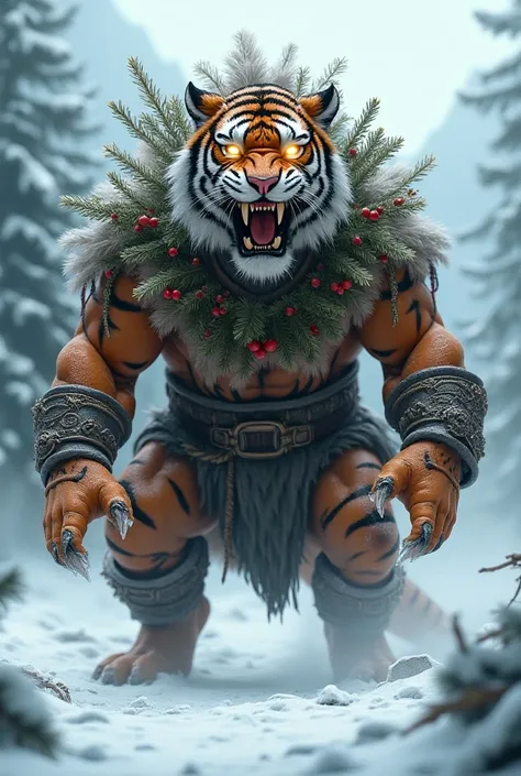 christmas warrior roaring tiger