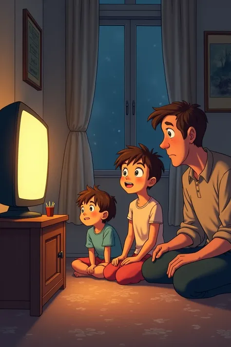 Rédige-moi une image de nous enfant en train de regarder un dessin animé de nous adolescent en train de regarder un dessin animé et de nous adultes en train de dire au revoir à ce dessin animé