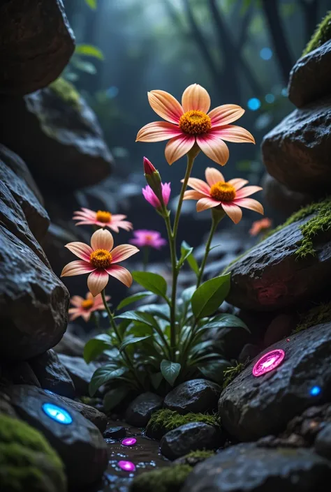  Flowers Growing on Rocks、Bioluminescence、Flower Petal Dance 