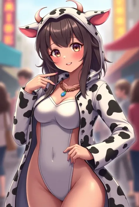  cow cosplay　woman　anime　whole body