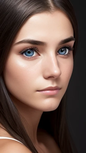 A 25-year-old Judæus woman focuses on her face 