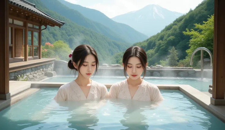 a two lady in onsen