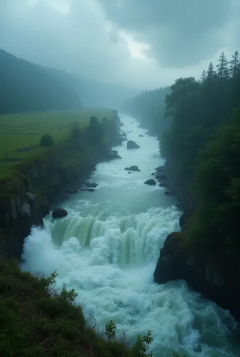 Floods of water in rivers, Olas de calor, Cloudy day