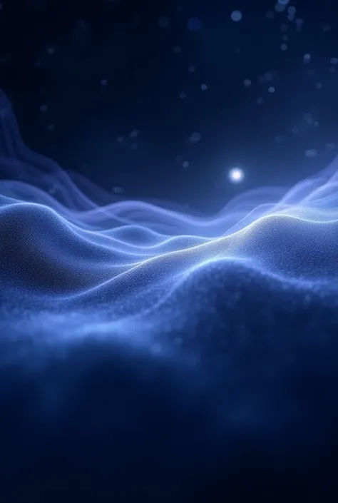  Artistic visualization of sound waves traveling through space .  Light lines or ripples cross a starry space background,  suggesting that sound is being picked up from deep space . Intriguing image with shades of blue and purple . (1024x1024)