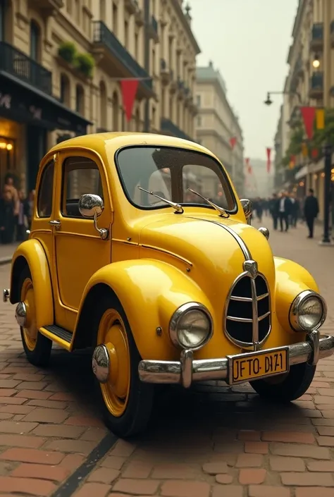 Vintage carriage-shaped cars , Photo session, yellow ( in great detail ,  absolute resolution ,  best quality :1.3), 2.,  Elegant and dynamic ,  art photography , Surrealism,  CG graphics digital brown painting