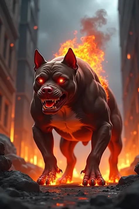 A Fire Pitbull
