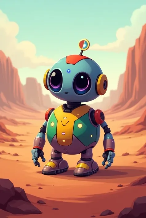 In the foreground of the illustration stands Roll, a new and charming robot who has arrived on Mars to join Rover, Spike, and Lunas on their adventures. Roll has a round and compact shape, making it easy for him to roll across the Martian surface. His body...