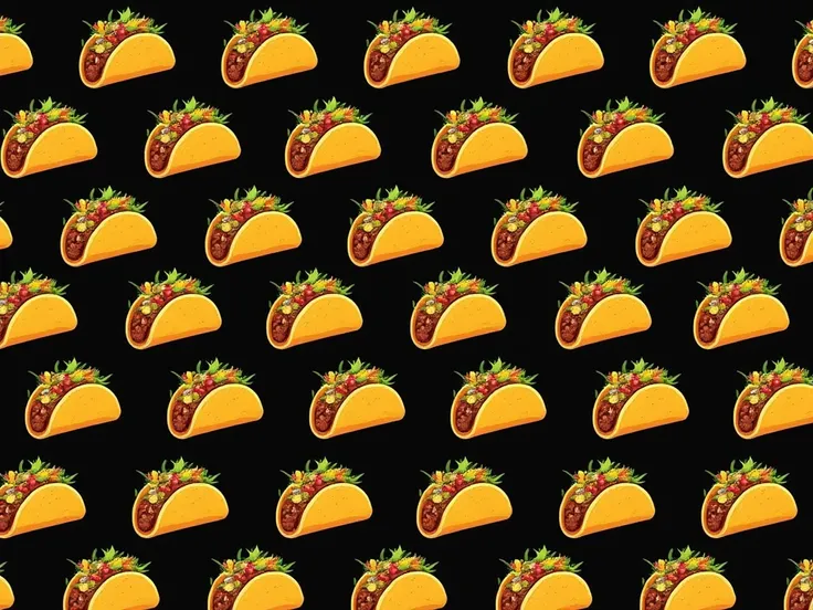 pattern tacos black background