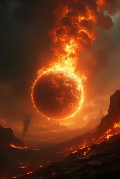 Planet on fire