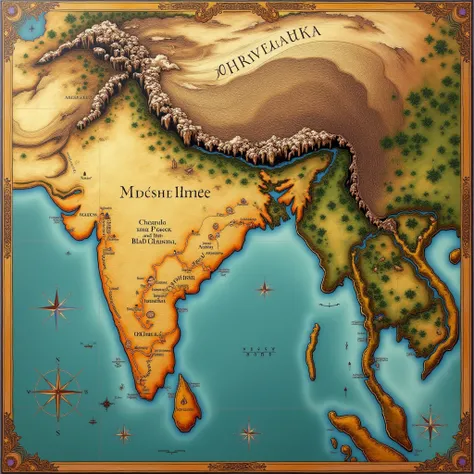 "A historical map of ancient India showing the vast extent of the Maurya Empire during Ashoka’s reign."