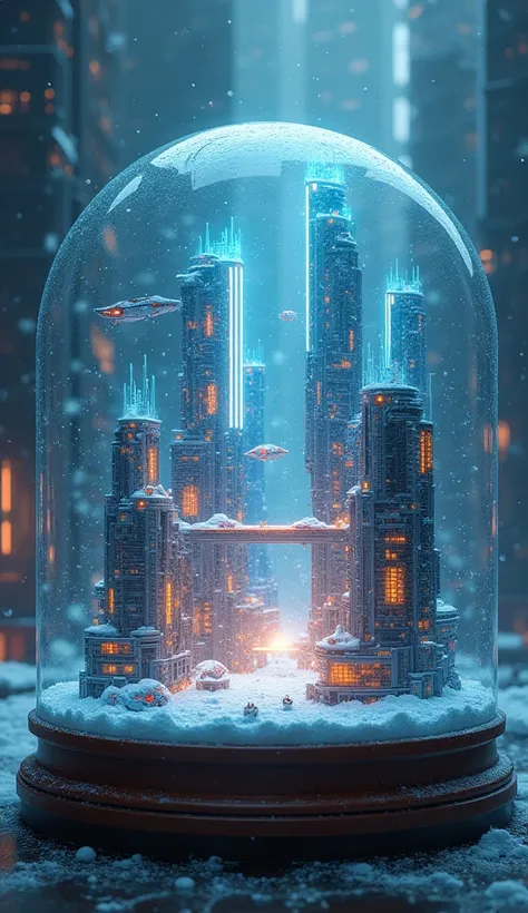 otherworldly fantasy、Snow globe、landscape、 no one 、яркий городской landscape、Mysterious building