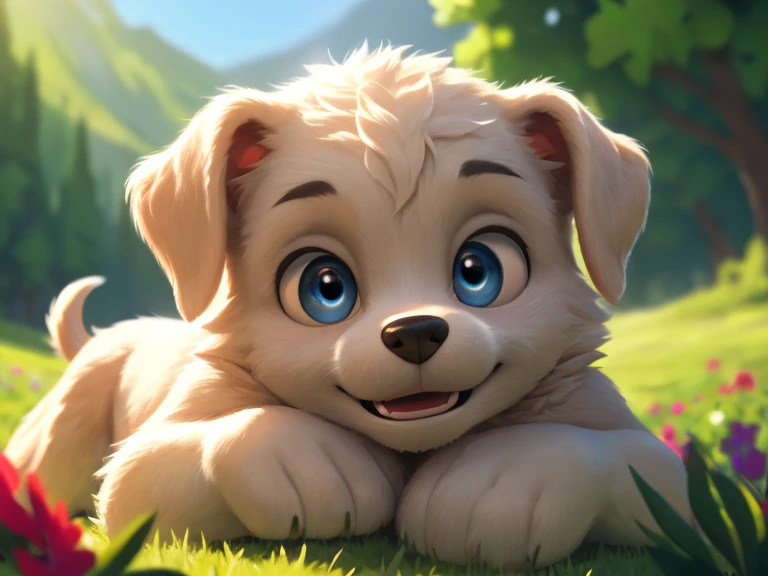 a furry dog boy, extremely detailed, photorealistic, 8k, (best quality, masterpiece:1.2), (realistic:1.37), vivid colors, soft lighting, beautiful detailed eyes, beautiful detailed nose, beautiful detailed mouth, fluffy fur, adorable expression, cute pose,...