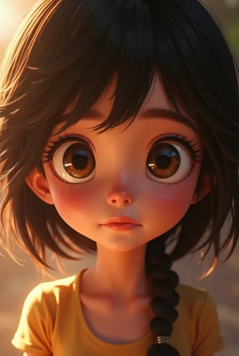 best quality, masterpiece, symmetric highly detailed eyes, girl, highly detailed background,  trending on (artstation:1.46), hyperrealistic, cinematic lighting, studio quality, 8k resolution, masterpiece, in the style of Pixar, by Tristan Eaton Stanley Art...