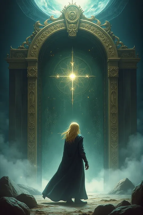 Edward Elric with the Door of Truth behind 