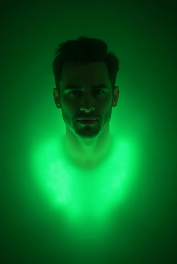 ARMIE HAMMER AS A GREEN FLASHLIGHT.