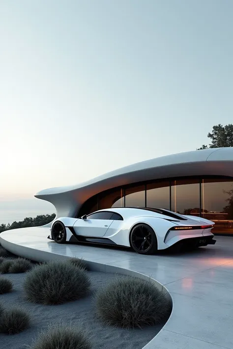 Create a house shaped like a Buggati car