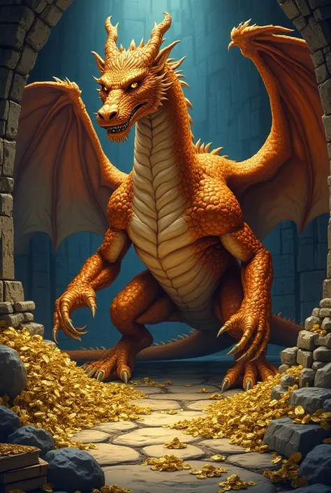 Bronze Dragon in Lair Comic