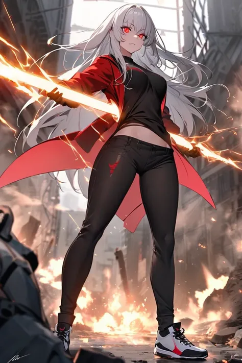 hwa, the hunter Killer.
Ihwa is a beautiful young woman with long silver-white hair and eyelashes, and red eyes that glow intensely whenever she uses her power or displays her bloodlust. Her beauty is quite eye-catching, with her turning many heads upon se...