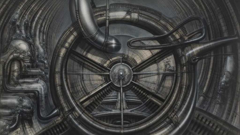 h. r. giger's g1g3r, , giger_style, h. r. giger's g1g3r, , giger_style, the image is a detailed view of h.r. giger's \" hrg ny c...