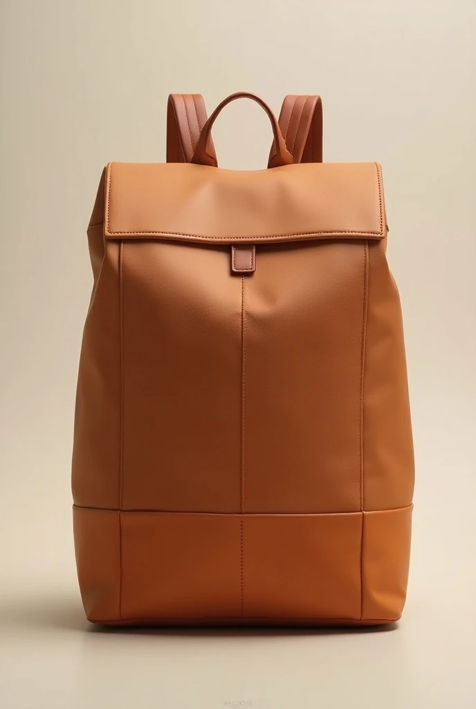 Multifunctional backpack of papaya bacterial cellulose in warm colors  without front straps