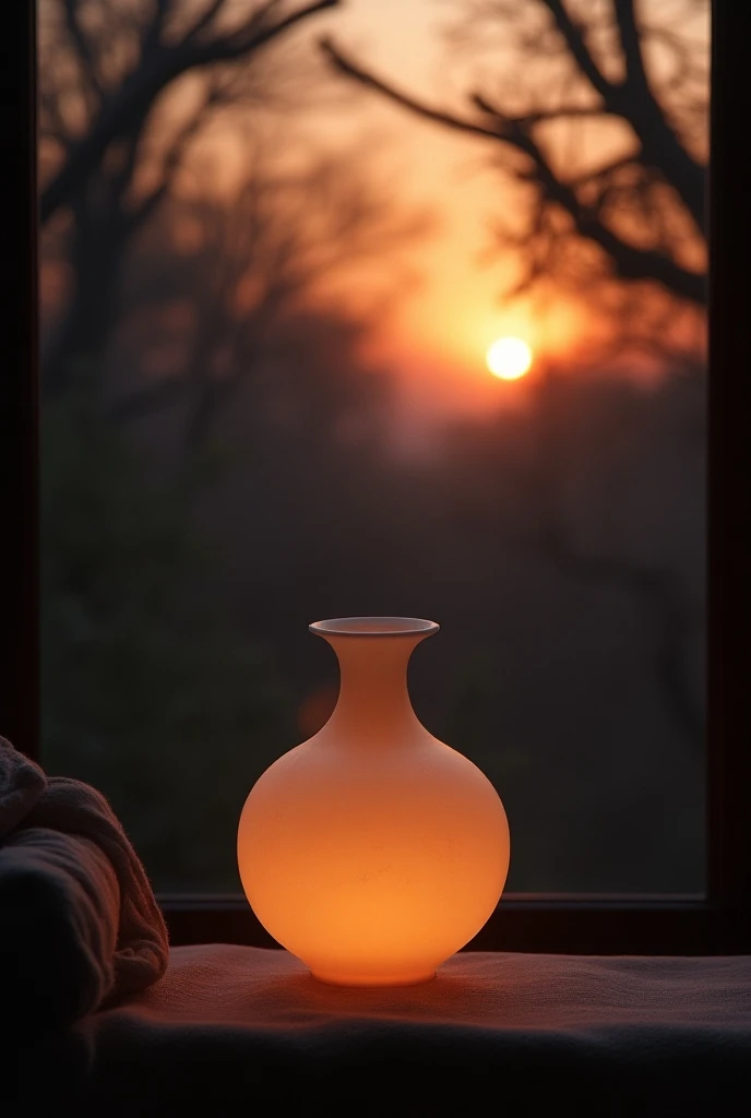 From that same vase a photo at dusk