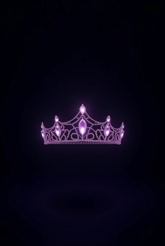 Soft purple tiara with black background only shows the tiara