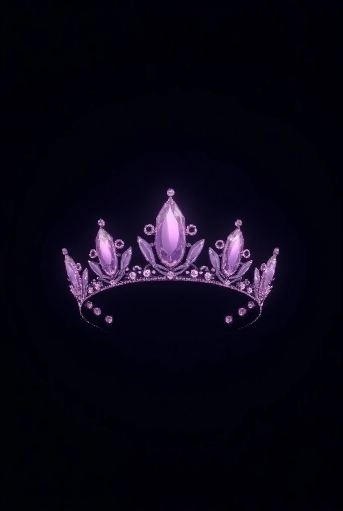 Soft purple tiara with black background only shows the tiara