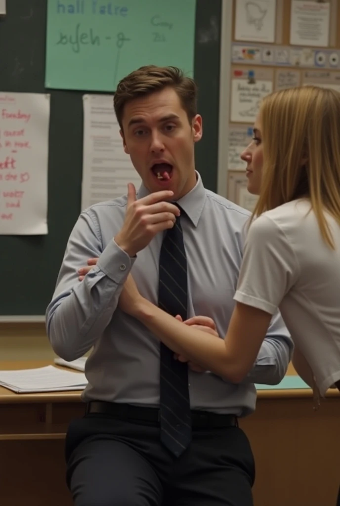 Teacher sucking a dick