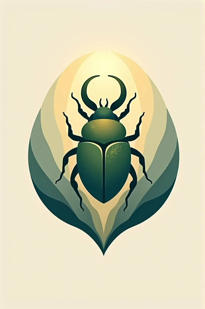  logo that symbolizes the Khepri beetle or some symbol of renewal ,  perhaps with natural or warm colors that represent growth and change. 

 color palette :  Use soft tones such as green  ( for growth ), blues ( for calm ), or golden  ( for transformation...