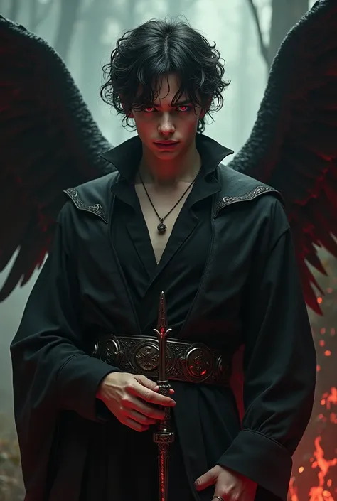 
*Lucifer*

- Age: young adult, 
- Face : Oval,  with fine and defined features ,  but with a touch of evil and rebellion
- Eyes : intense red,  with an eternally youthful satanic sheen ,  shaped and tilted upwards
- : dark,  wavy and disheveled ,  with re...