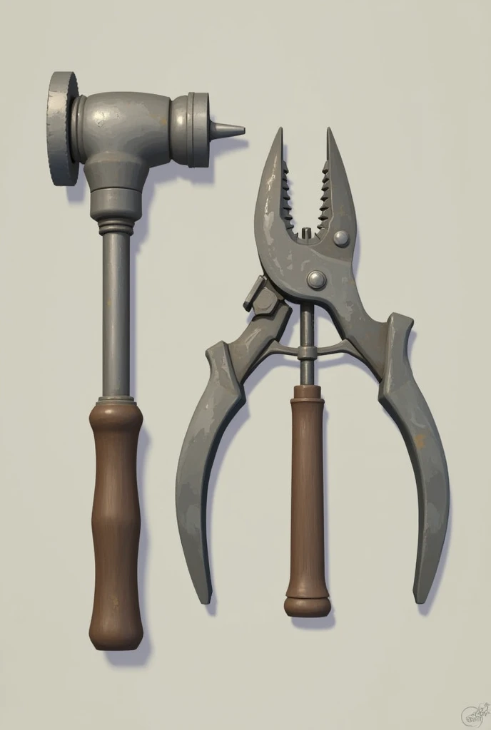 Half hammer tool and other pliers