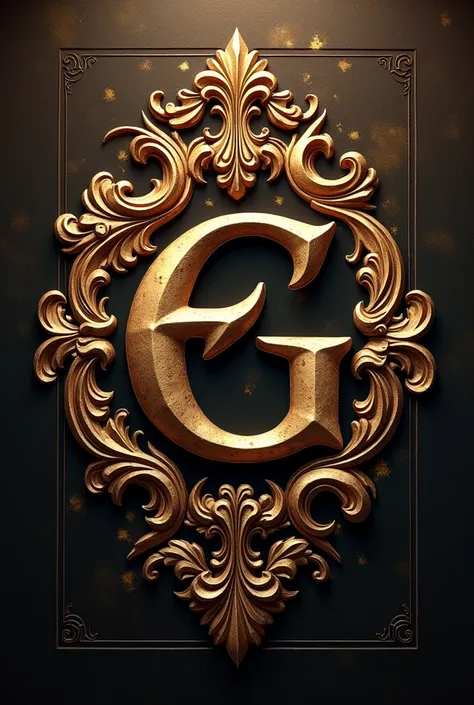 A baroque-style logo with the letters E G inside. 