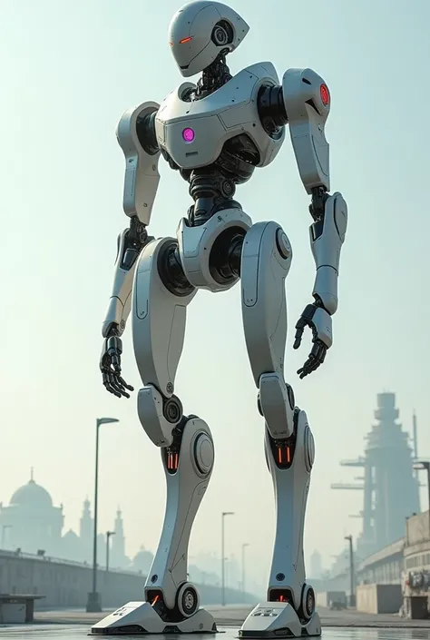 describe a robot that is tall, has long arms, has navigation 