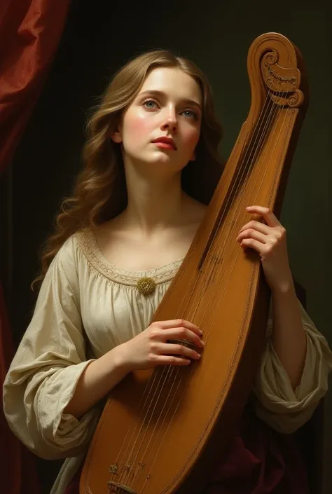 St. Cecilia of Rome,  virgin and martyr, harpa Musical.