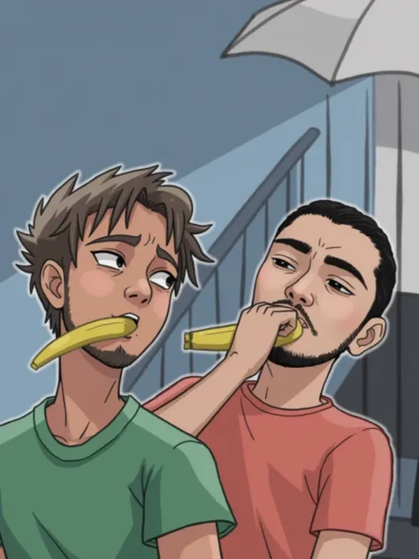 eating banana