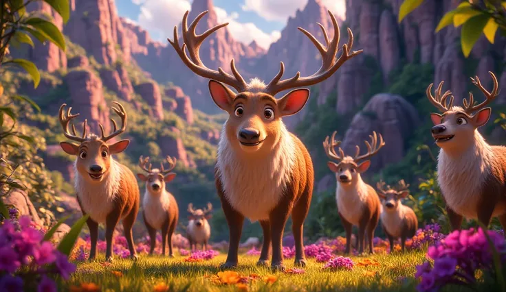 The caribou and his friends    ,     His gallant heart is his great creed