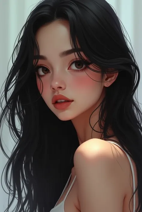 naked black hair latina anime girl
