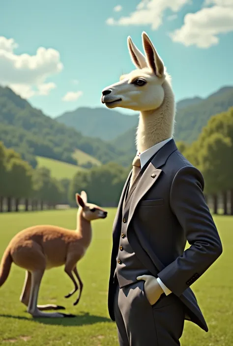 Llama millionaire raising kangaroos
