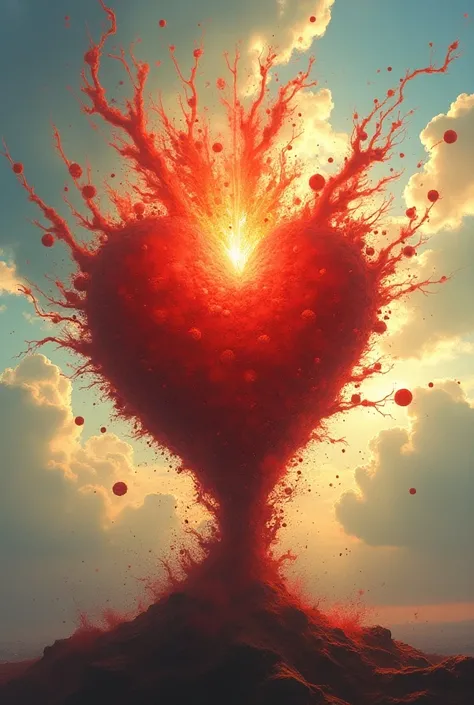  a heart about to explode because of all the emotions , thoughts or opinions that want to give , that is easy to draw and has to do with freedom THAT HAS TO DO WITH FREEDOM