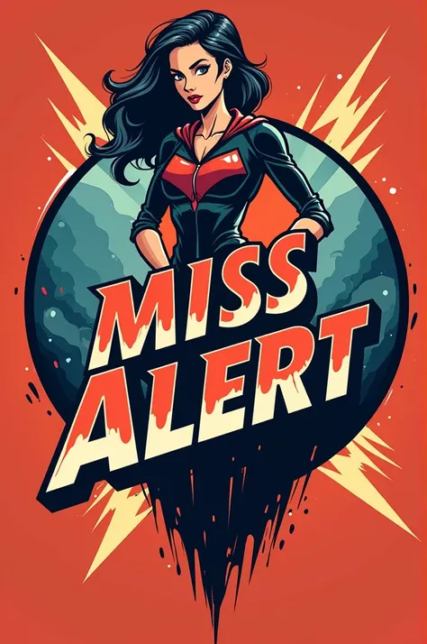 Create a logo saying miss alert 