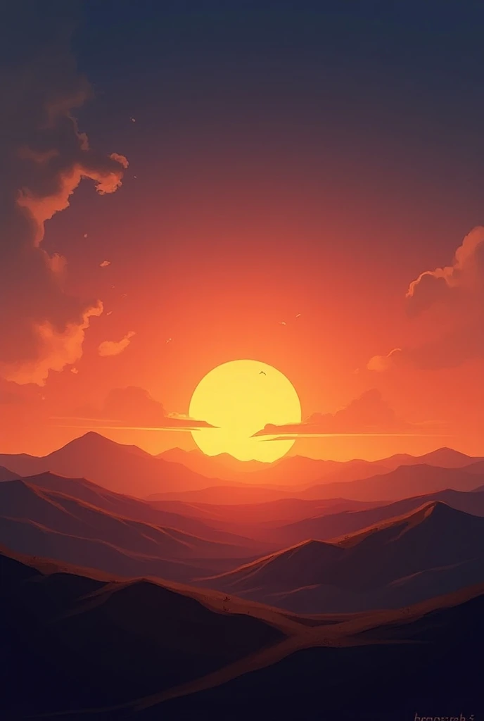 A beautiful but realistic sunset 
