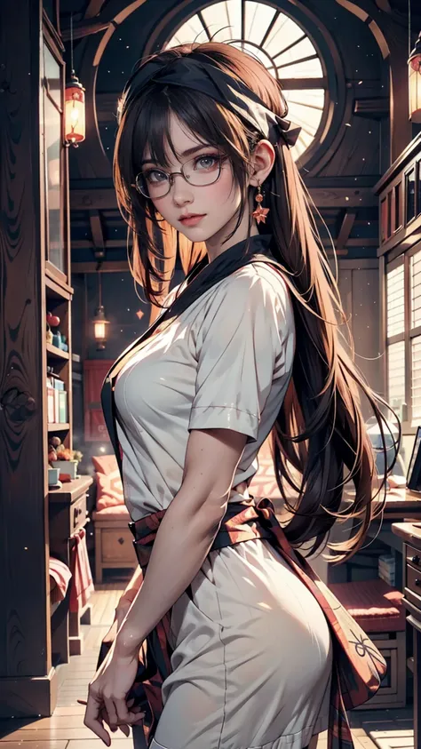 Anime girl with glasses and long hair, Anime visual of a cute girl, Anime style. 8k, pin on Anime, Anime vibes, Anime style 4 k, Anime moe artstyle, Anime aesthetic, Anime girl desktop background, Anime visuals, Anime girl with real hair, ethereal Anime, A...